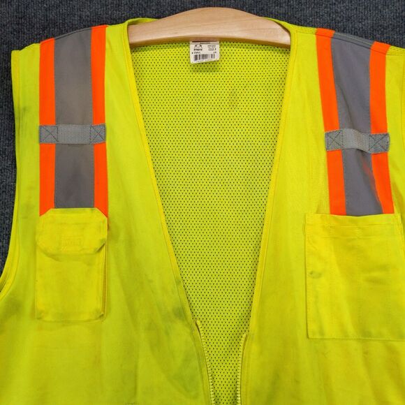 Radians Class 2 Level 2 Reflective Vest Mens Size 2X Green SV6G - Picture 7 of 13